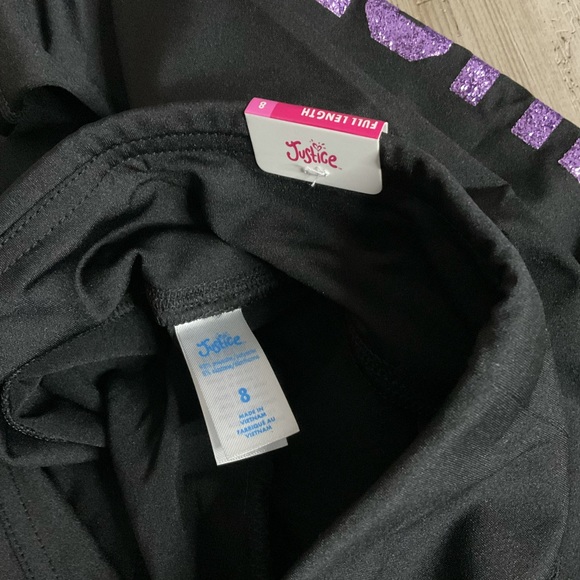 Justice Leggings, Purple & Black - Stretch Fit, Excellent Condition - Picture 8 of 13